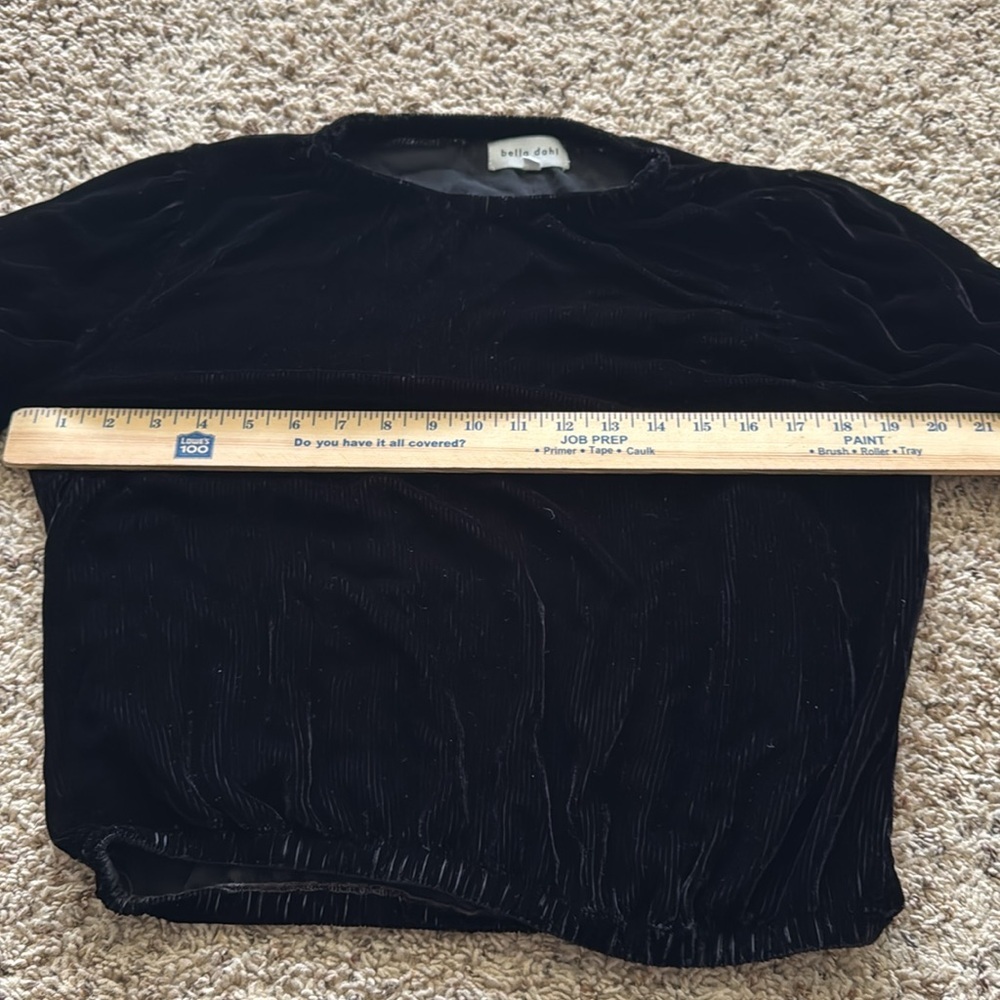 Bella Dahl - Velvet Raglan Sleeve Blouse Black, Medium‎ - Picture 8 of 8